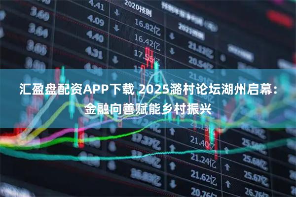 汇盈盘配资APP下载 2025潞村论坛湖州启幕：金融向善赋能乡村振兴