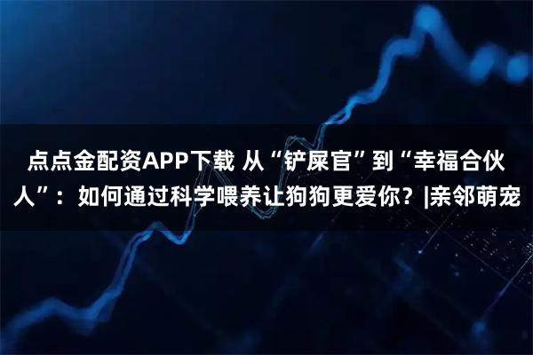 点点金配资APP下载 从“铲屎官”到“幸福合伙人”：如何通过科学喂养让狗狗更爱你？|亲邻萌宠